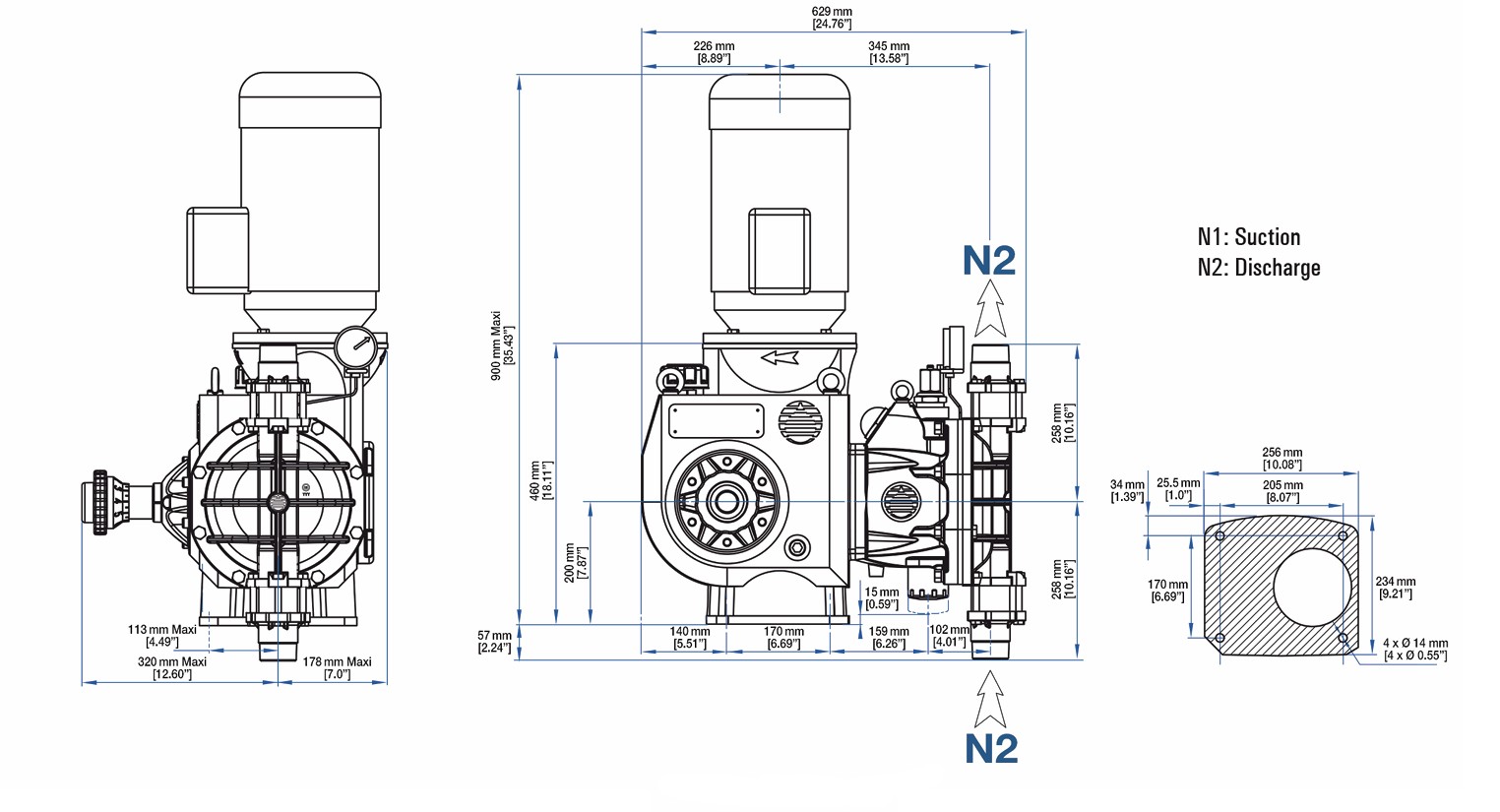 GSD PTFE DIAPHRAGM LIQUID END-plg
