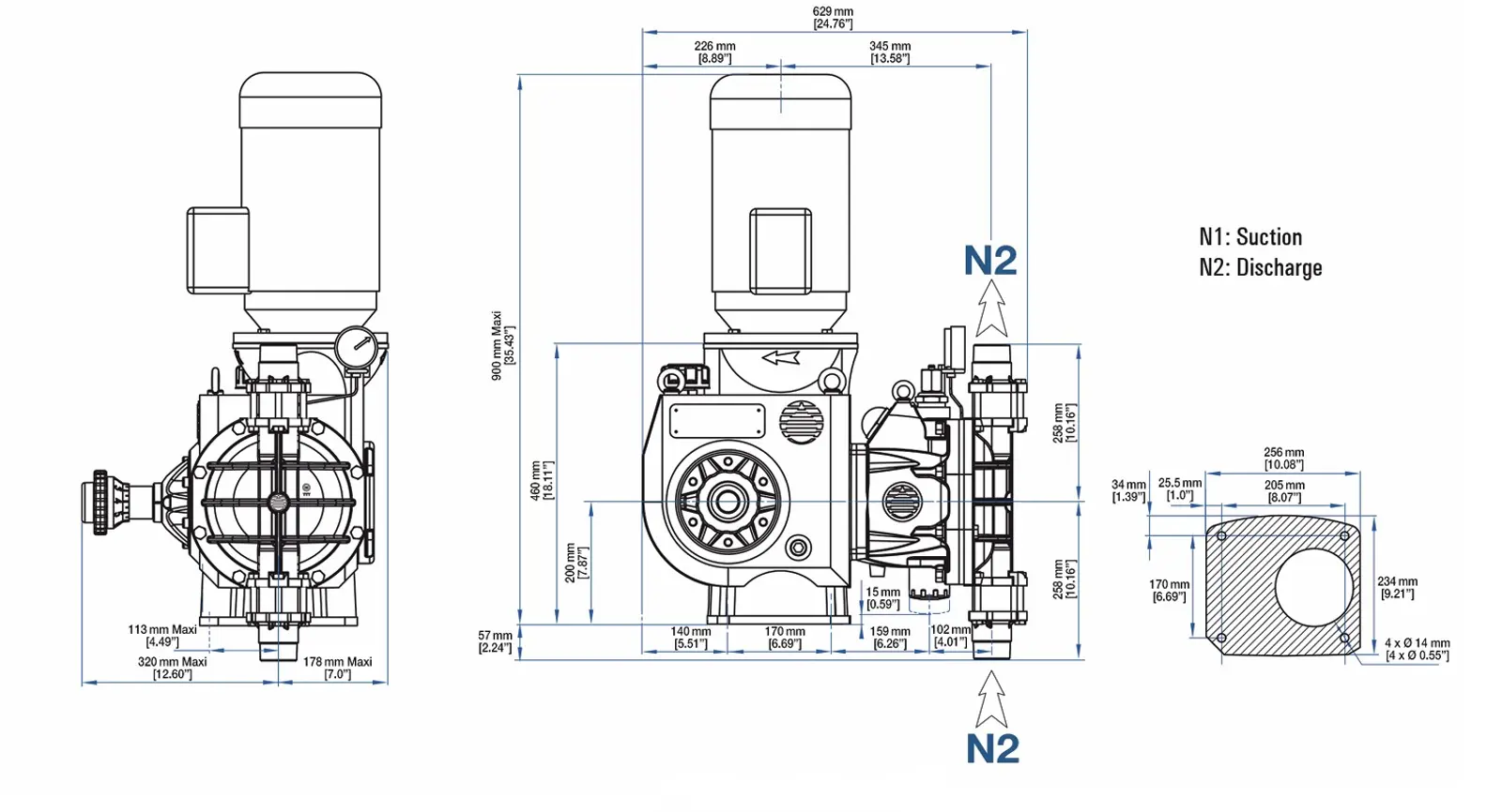 GSD PTFE DIAPHRAGM LIQUID END-plg
