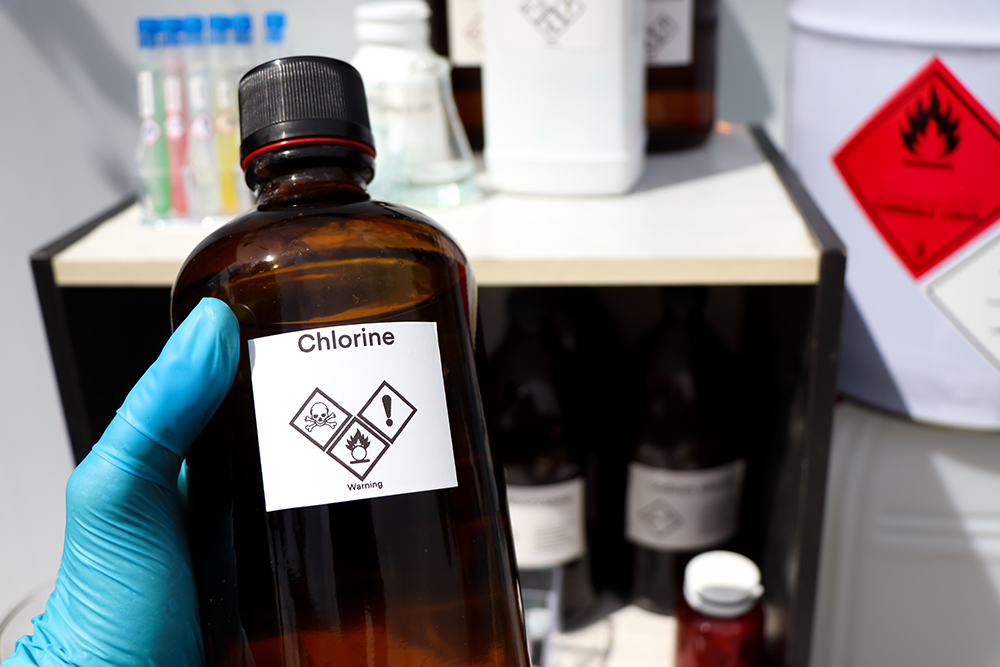 Bottle of chlorine