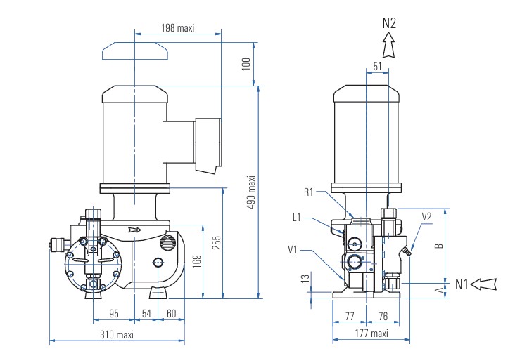 Simplex version - Metallic liquid end - mRoy XA