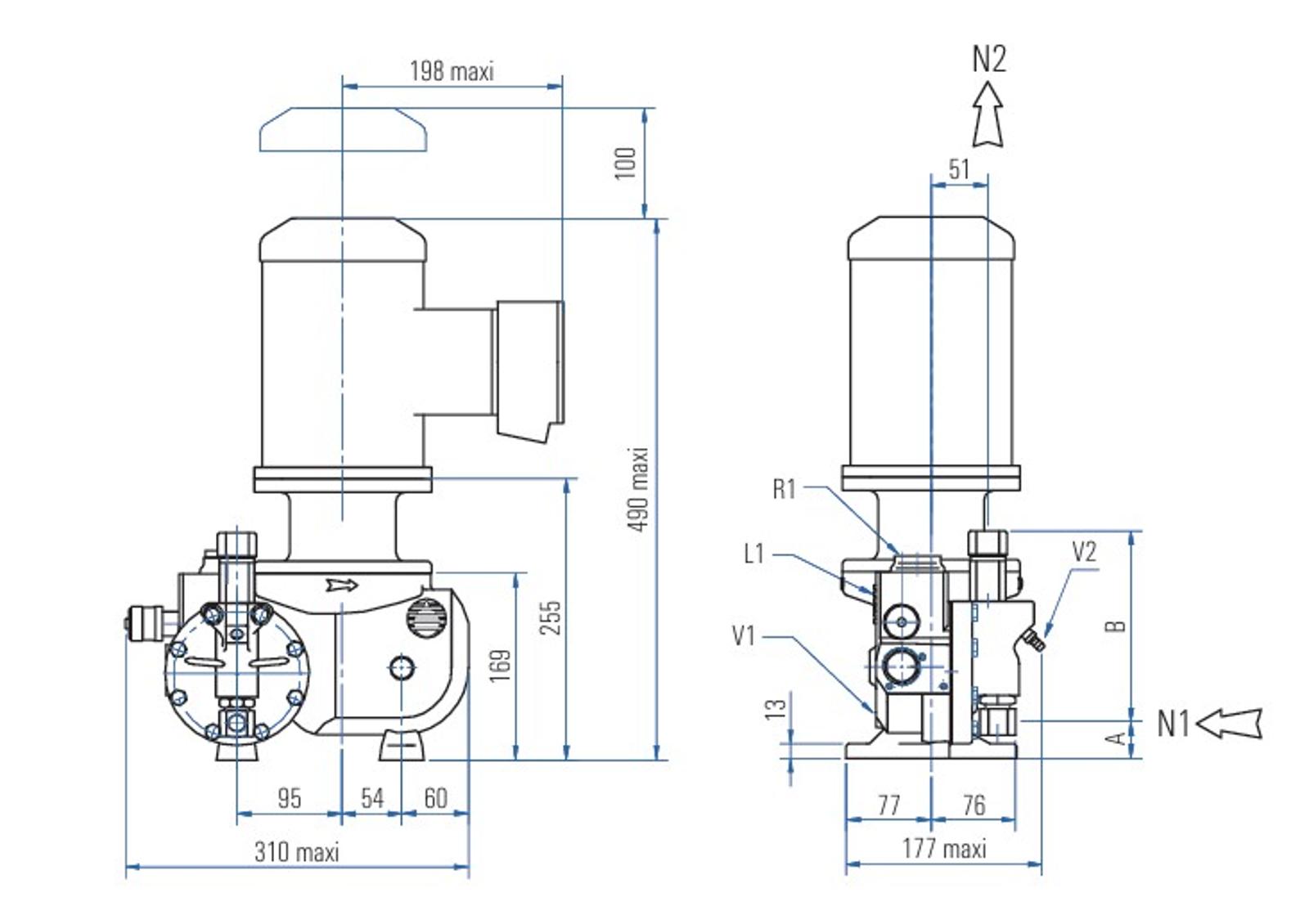 Simplex version - Metallic liquid end - mRoy XA