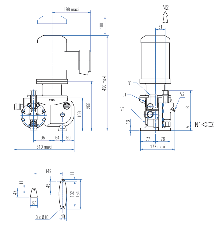 Simplex version - Metallic liquid end - mRoy XA