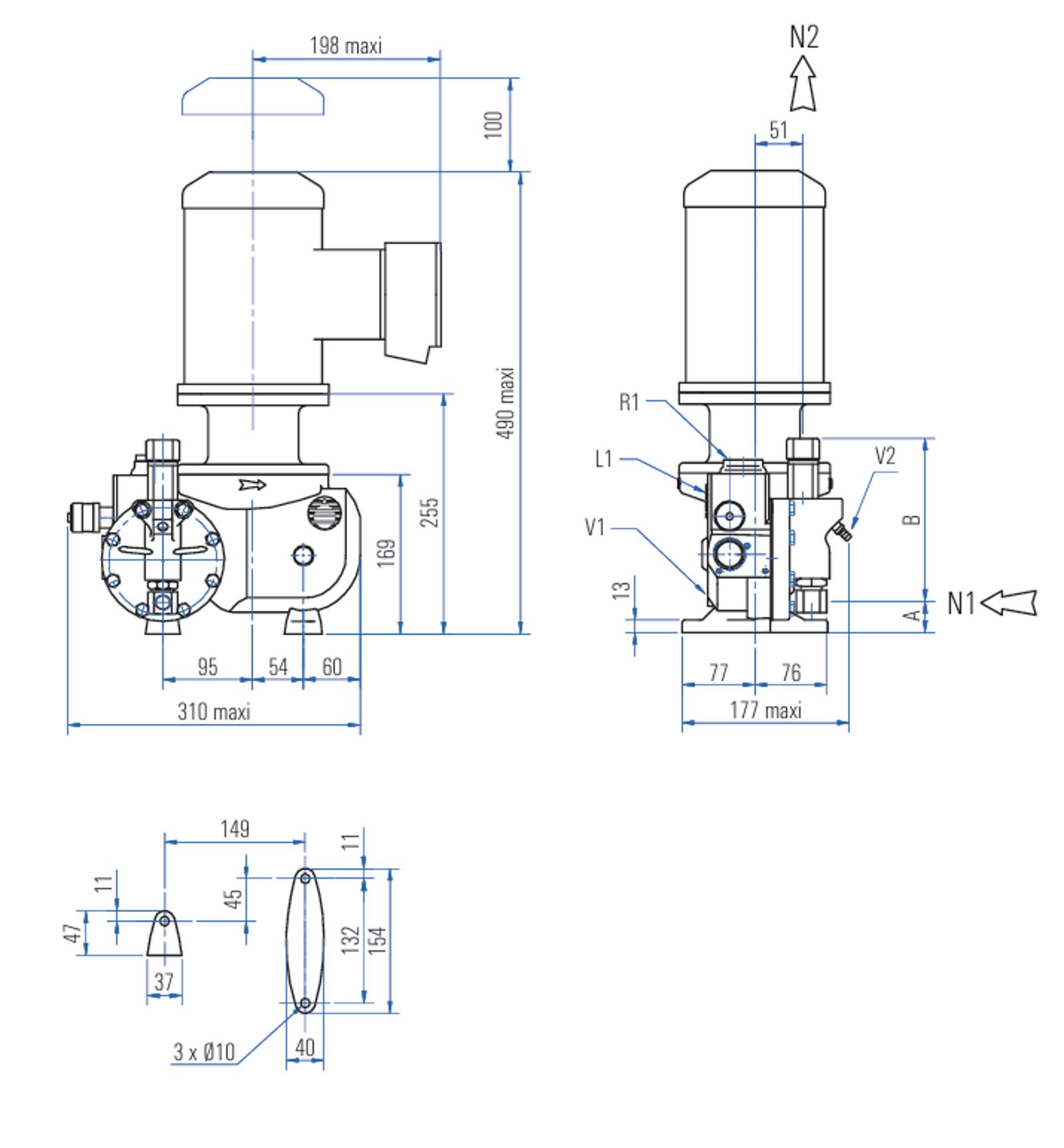 Simplex version - Metallic liquid end - mRoy XA
