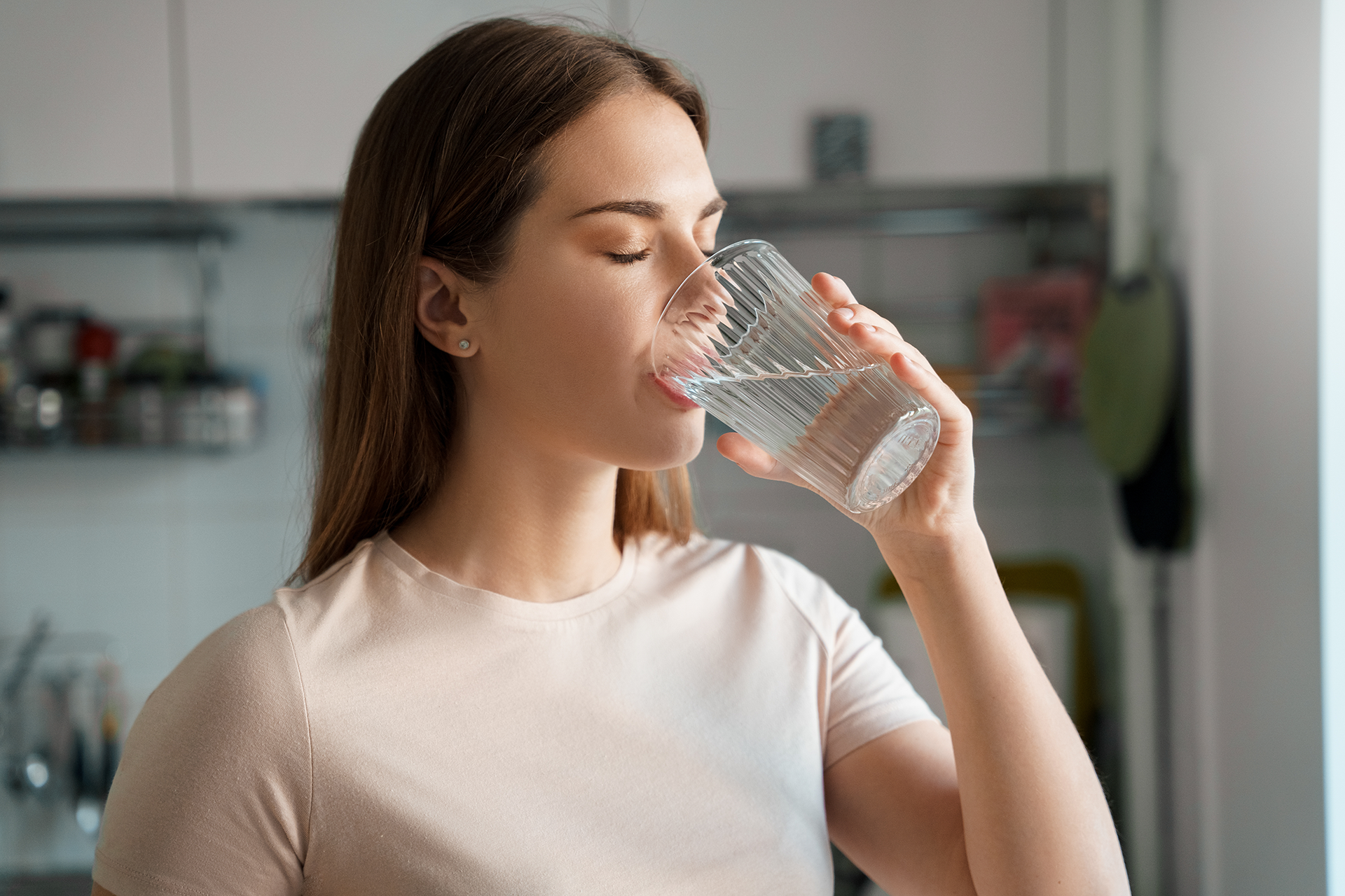 Drinking treated water image