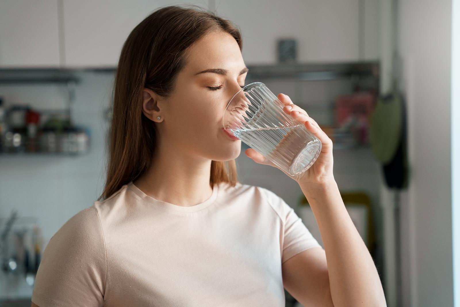 Drinking treated water image
