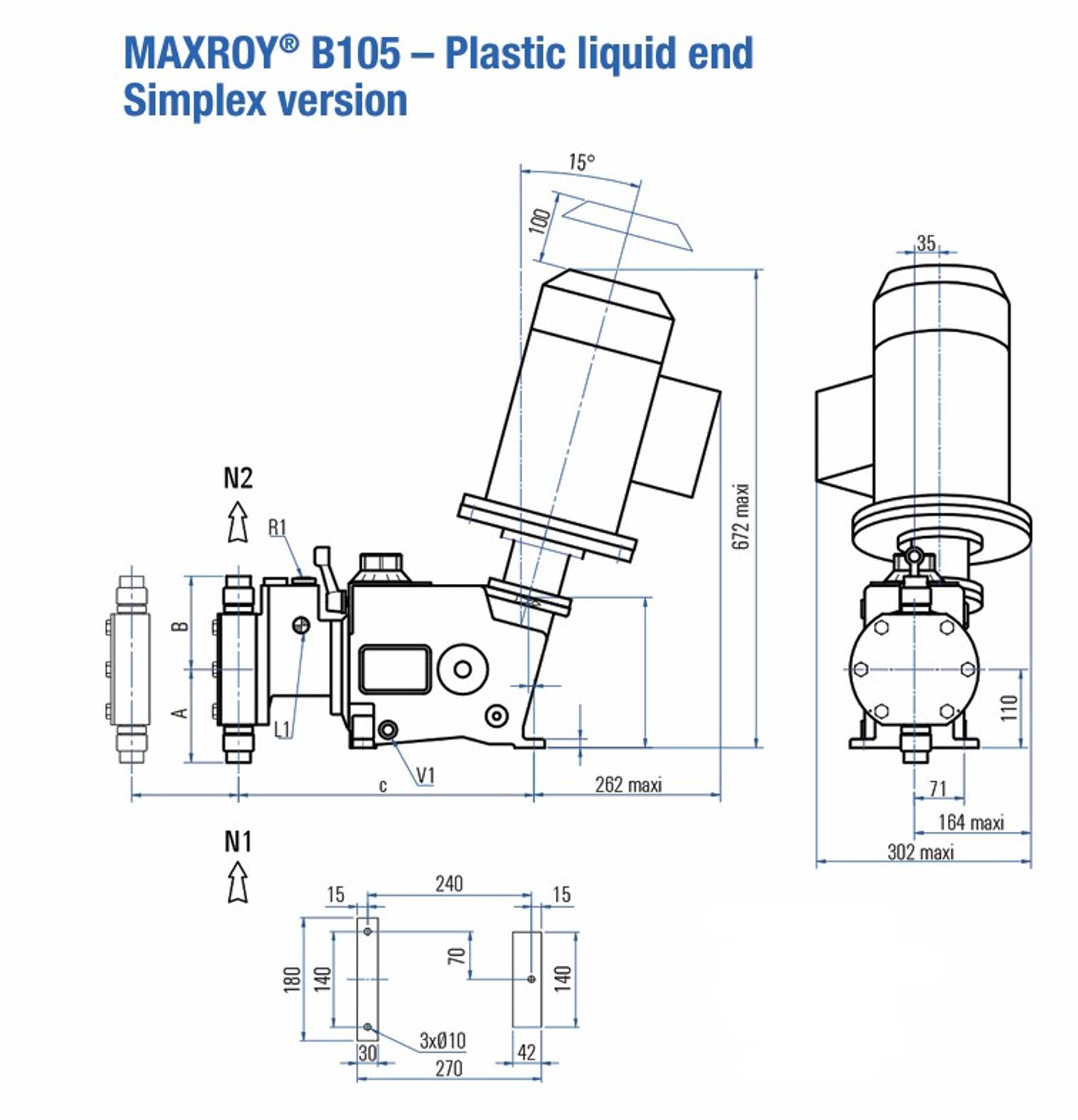 dimensions-maxroy-d 105 plastic