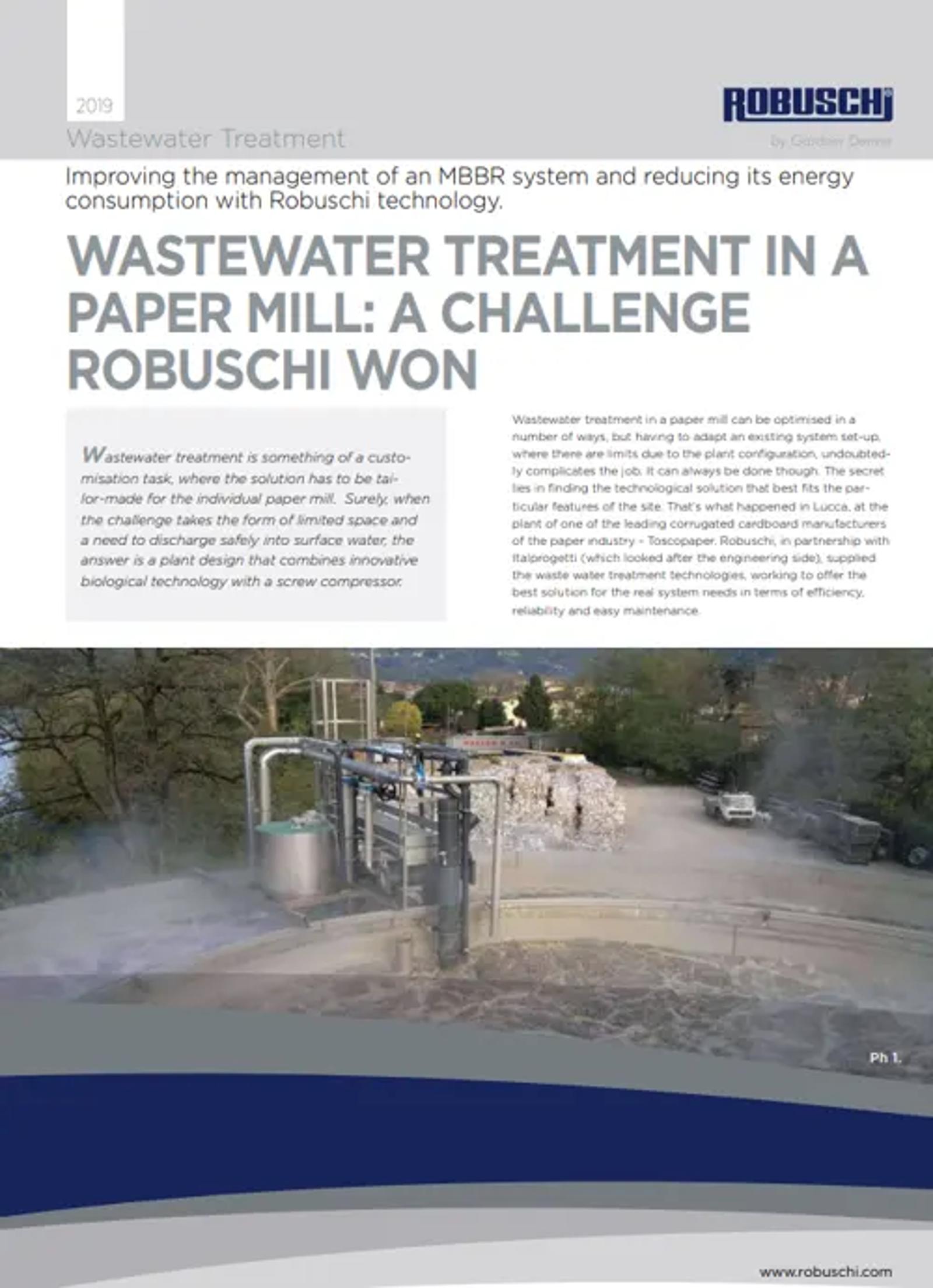 Paper Mill WWT Case Study by Robuschi