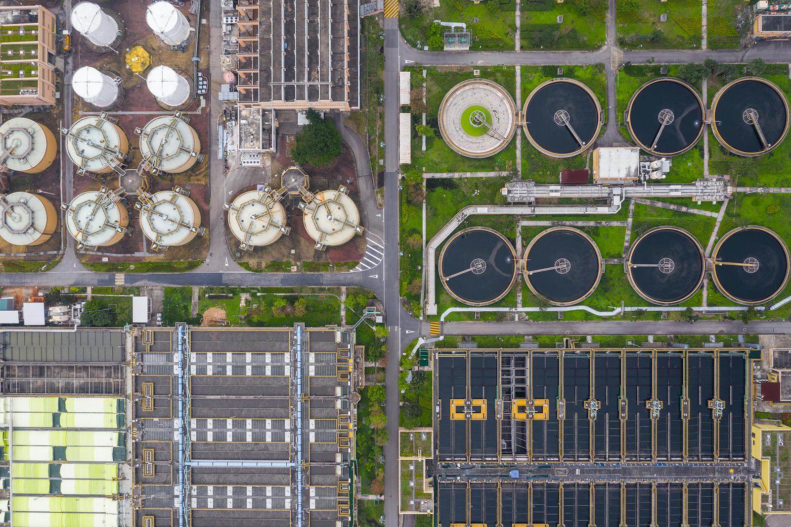 Industrial wastewater treatment plant image