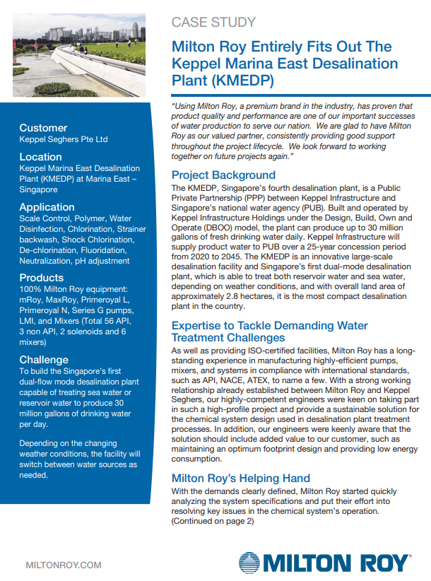 Keppel desalination case study image