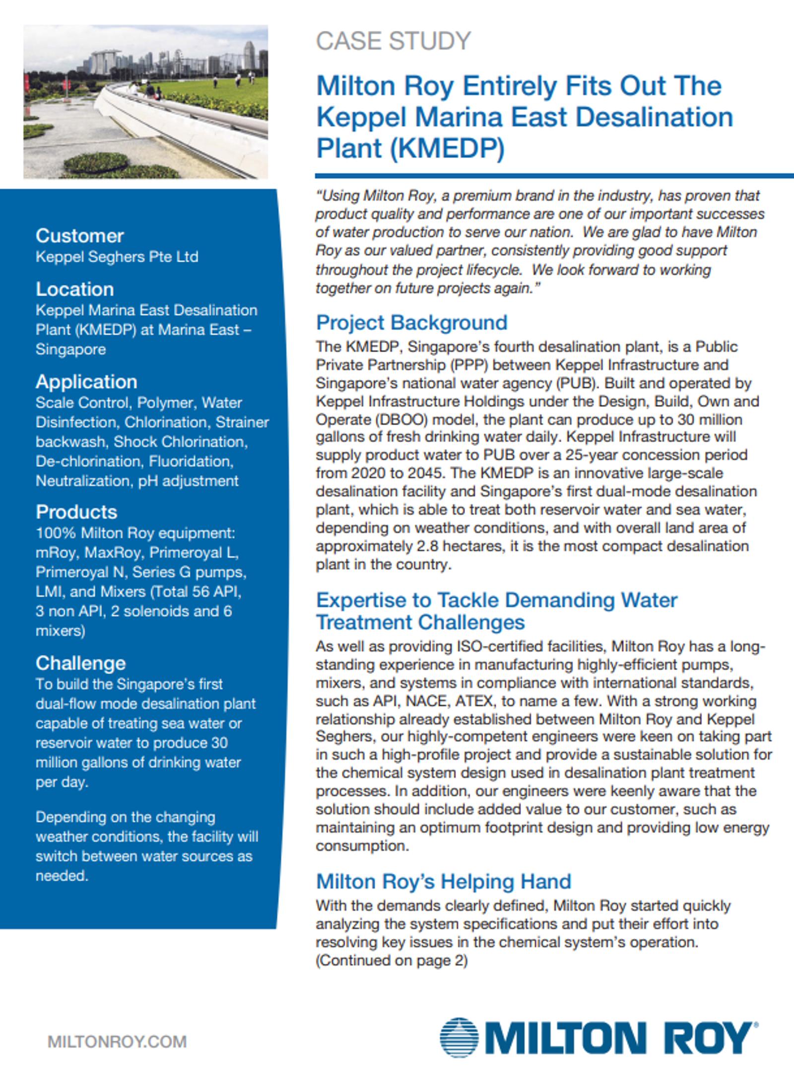 Keppel desalination case study image
