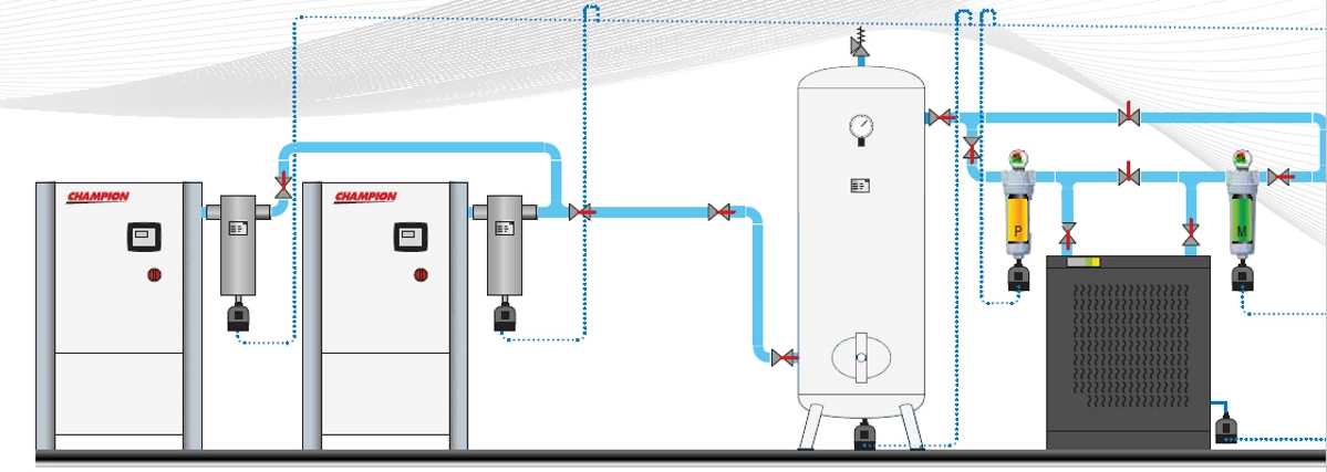 Air Treatment installation schematics