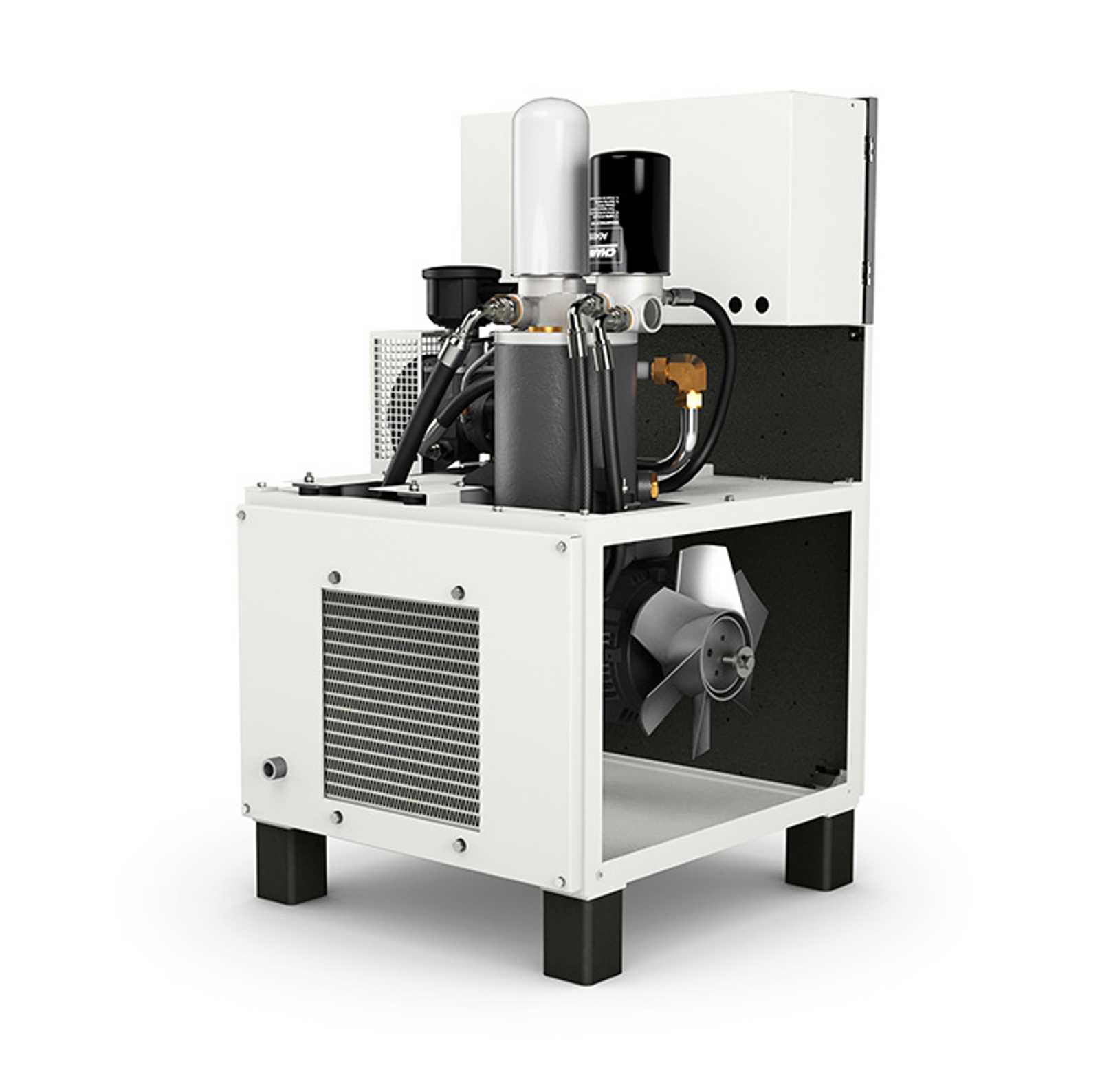 inside a 6 kW screw compressor