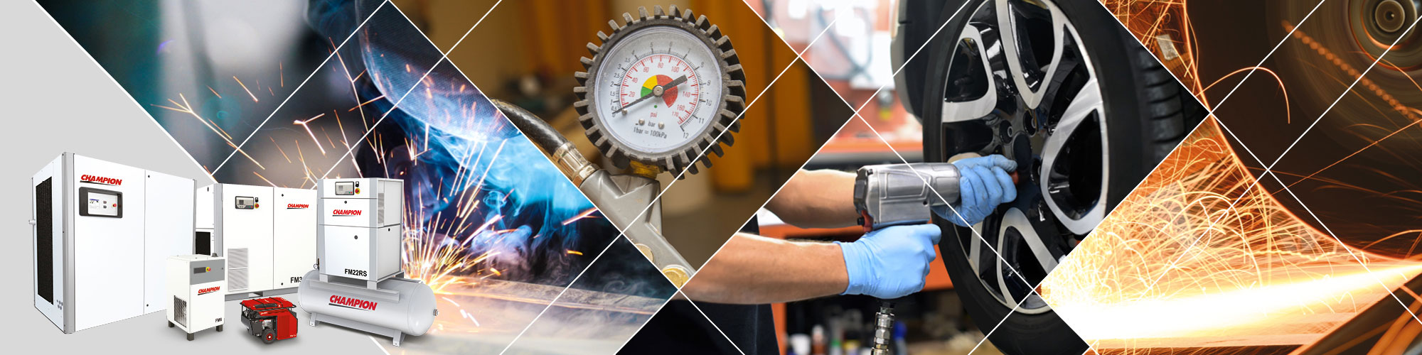 Champion air compressor product range