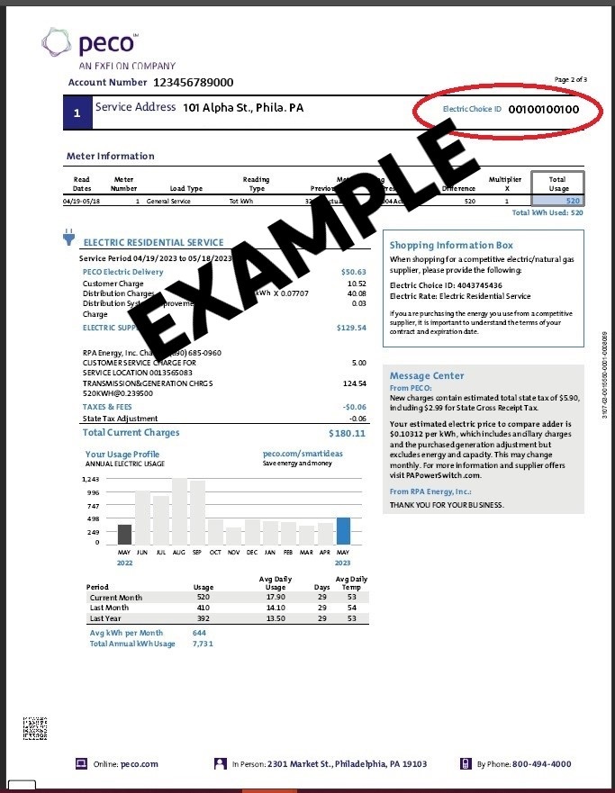 Look up Your New PECO Account Number PECO An Exelon Company