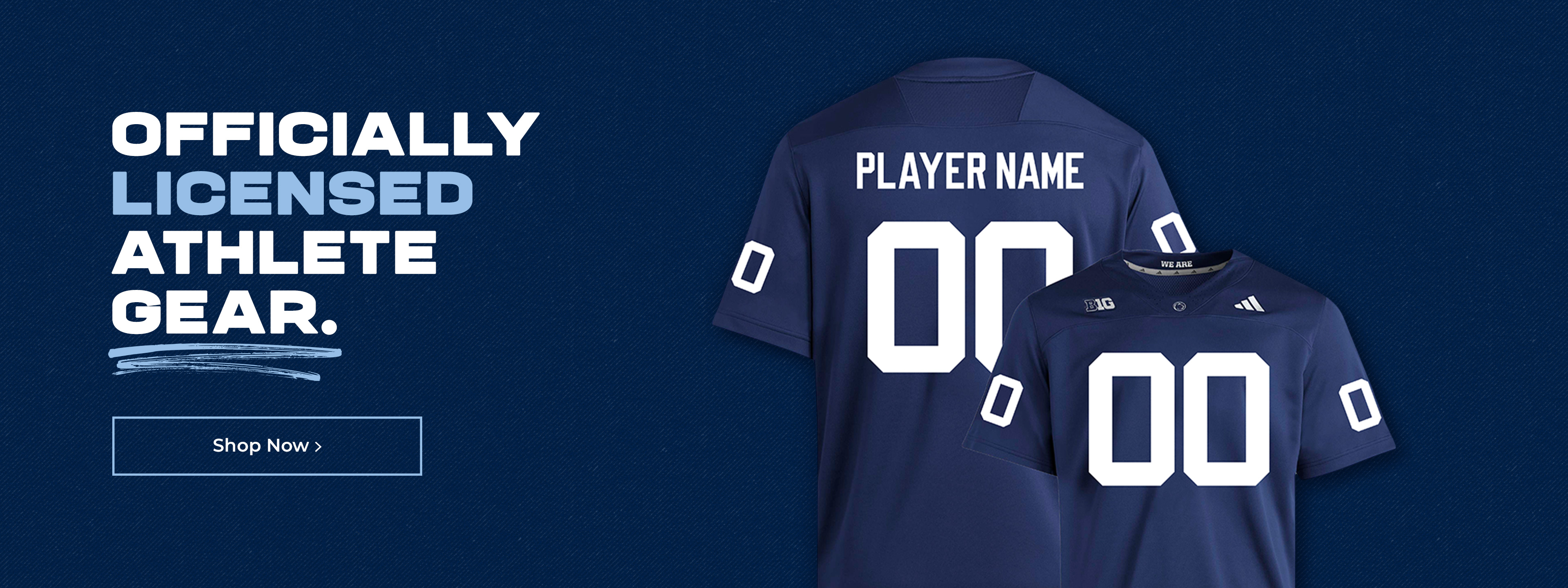 Officially licensed athlete gear.