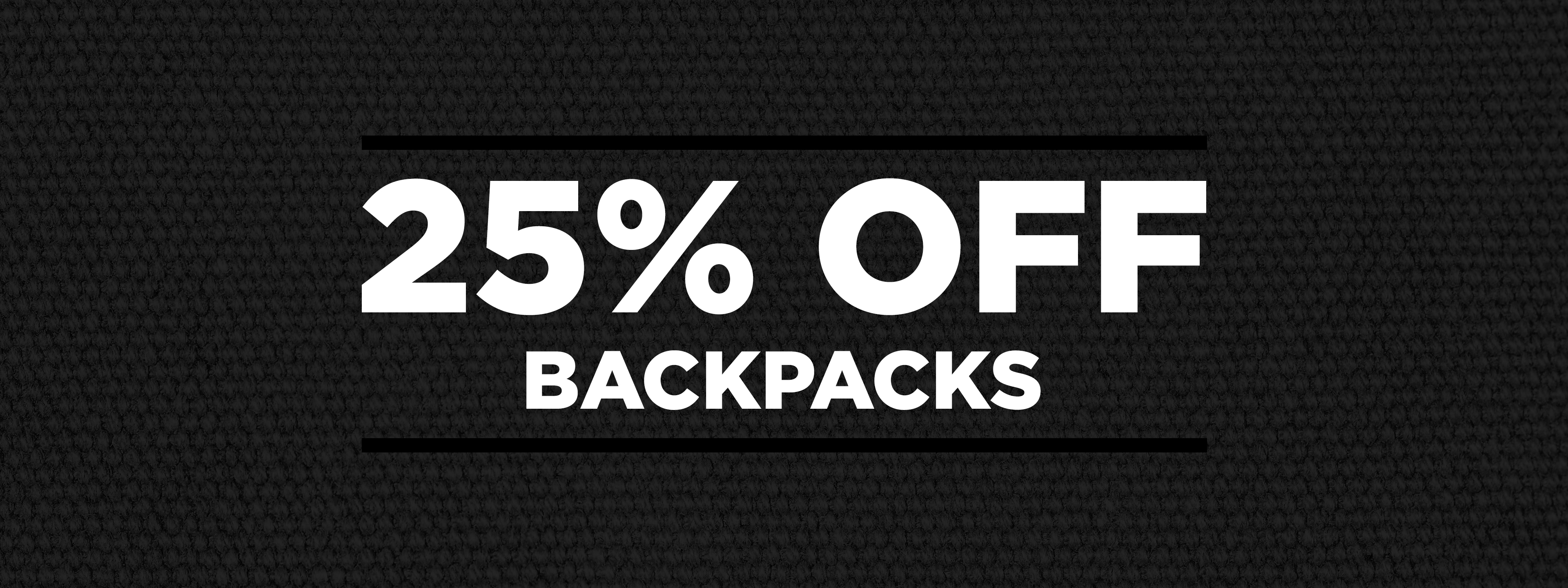 25% Off Backpacks