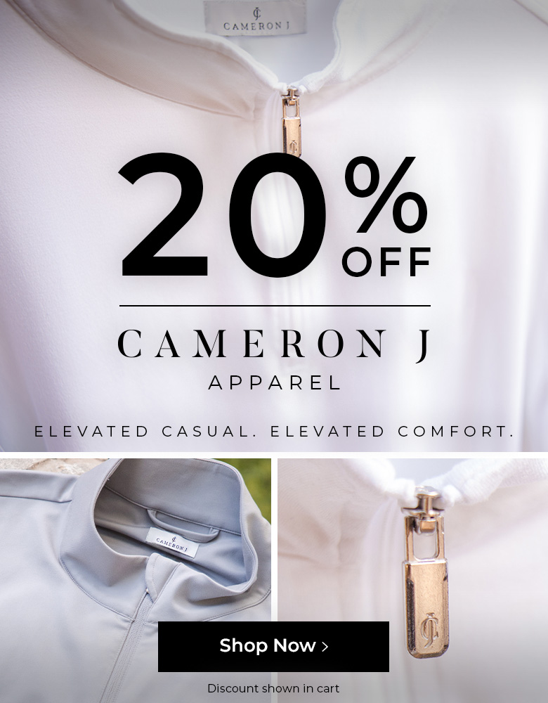 20% off Cameron J. Elevated Casual. Elevated Comfort
