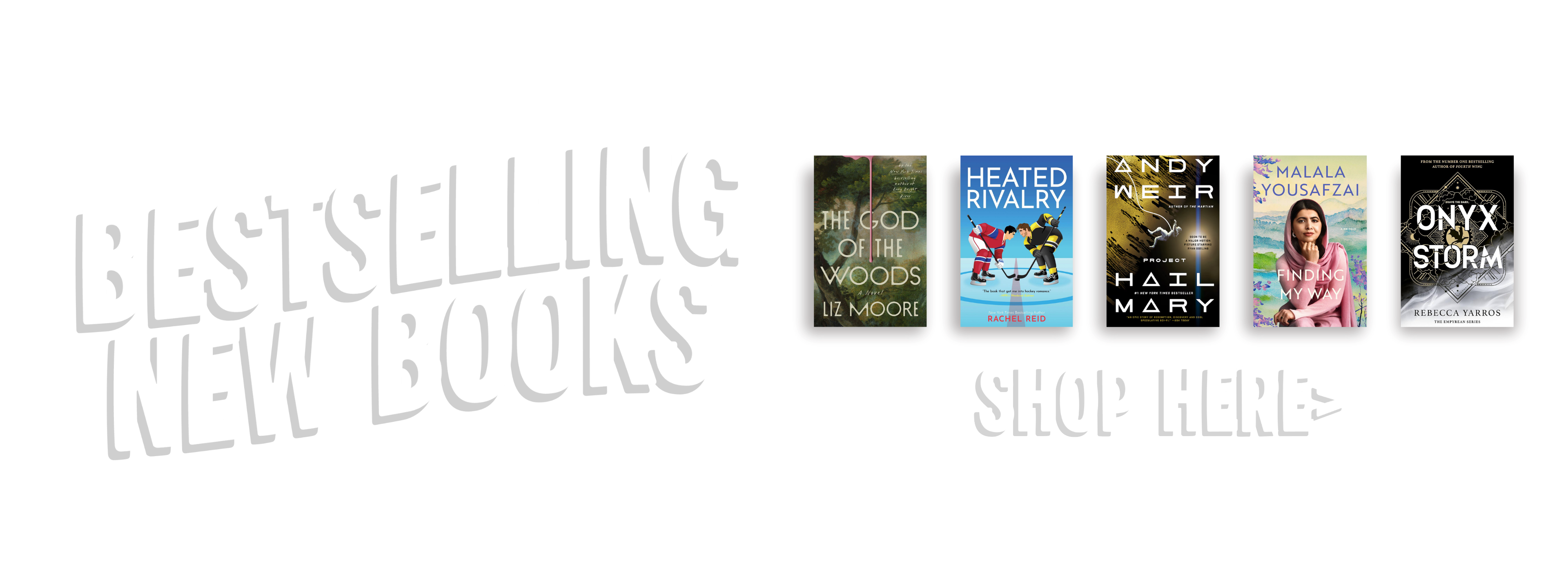 Bestselling new books. Shop here.