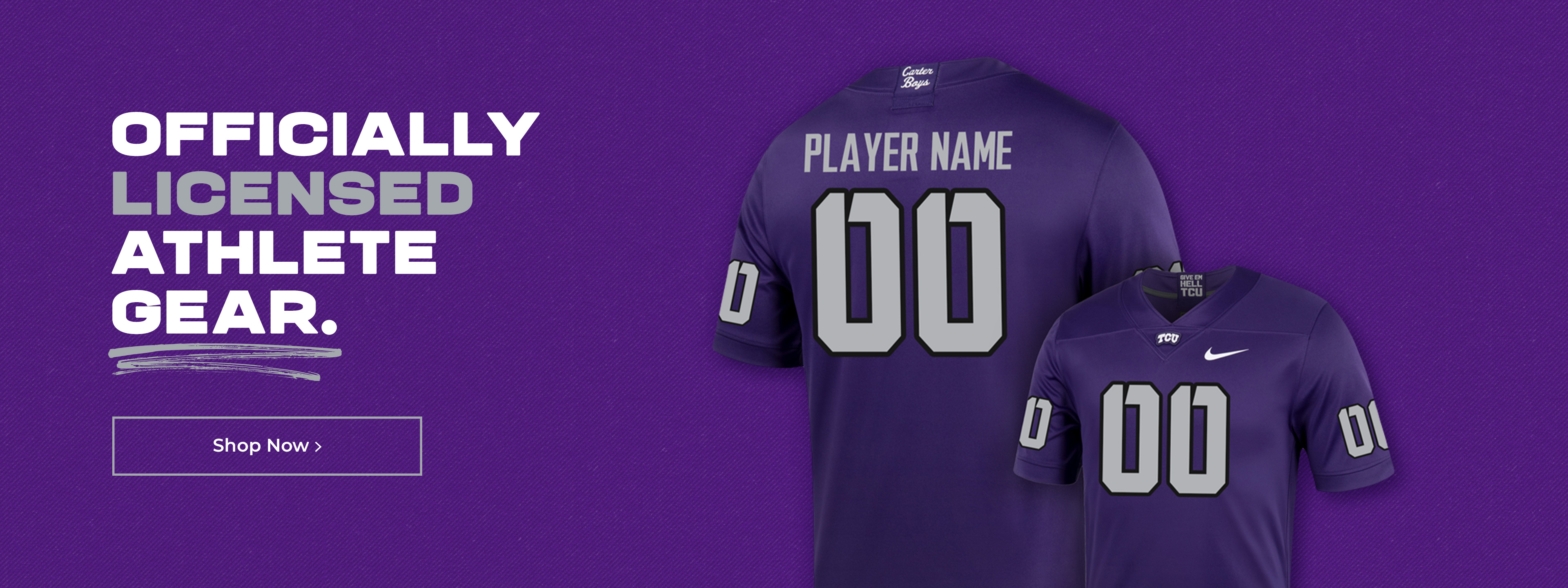 Officially licensed athlete gear.