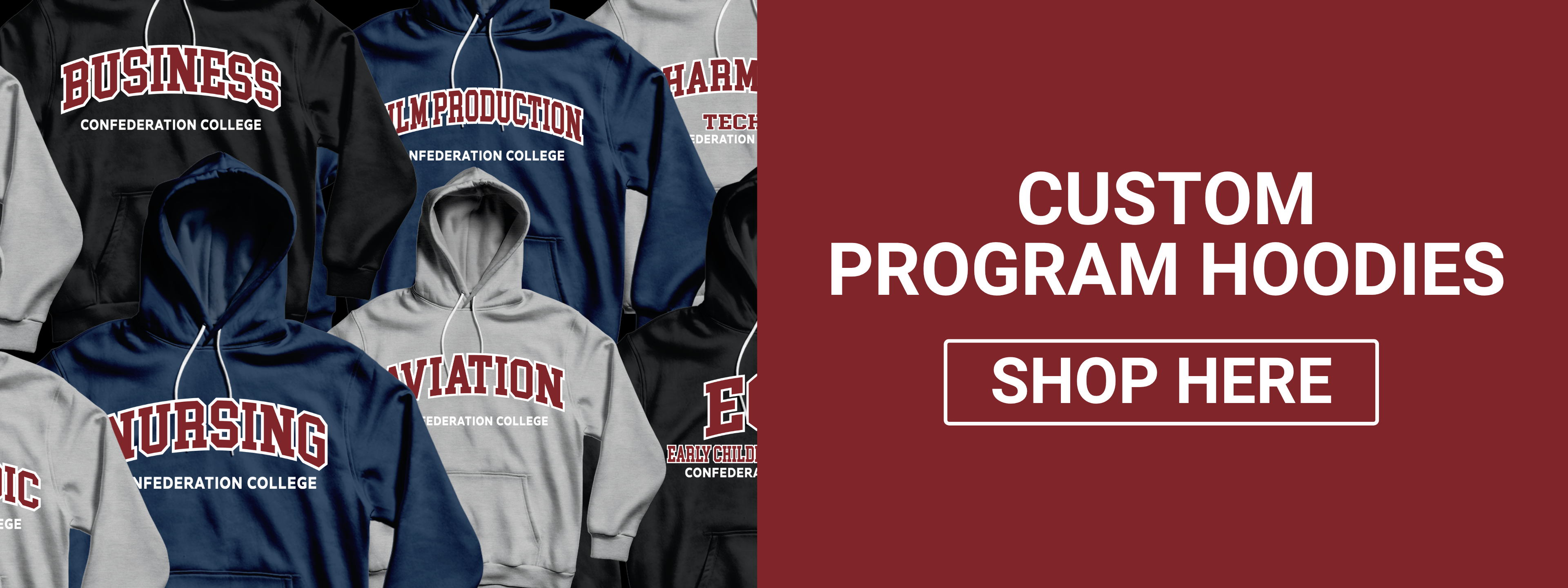Custom Program Hoodies. Shop Here.