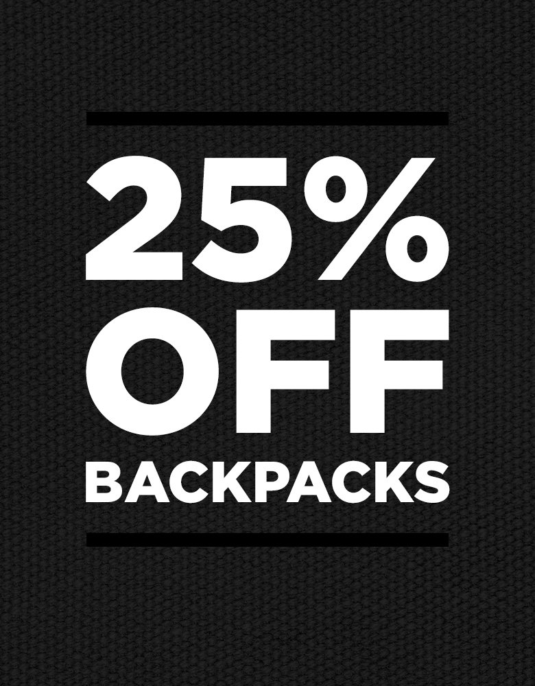 25% Off Backpacks
