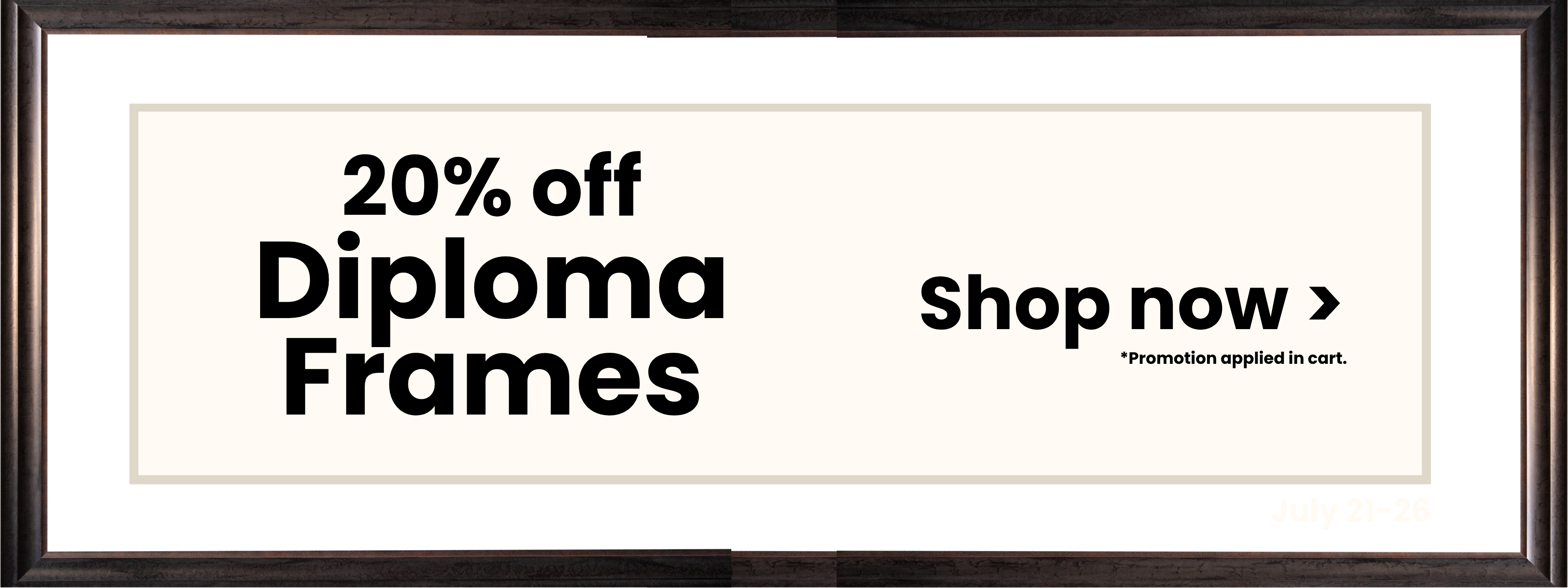 20% off diploma frames