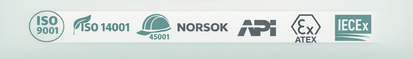 certificates ISO NORSOK API