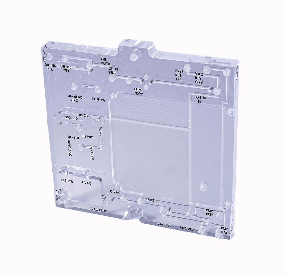 plastic turning acrylic manifold with printing banner