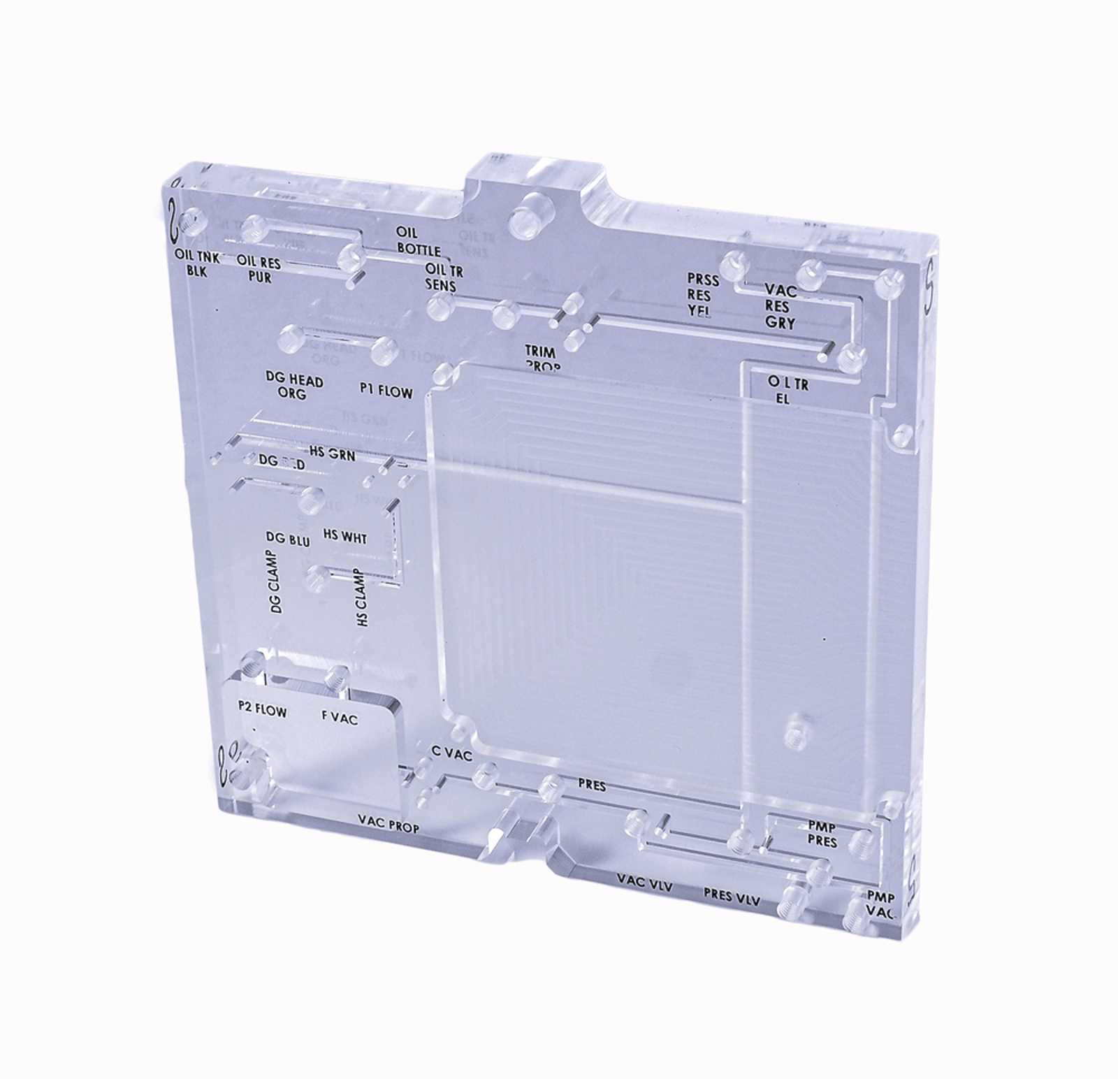 plastic turning acrylic manifold with printing banner