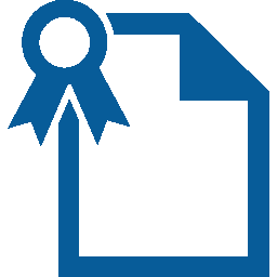 certificate icon blue