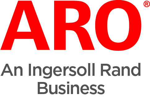 ARO logo with red and grey text