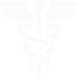 white caduceus symbol