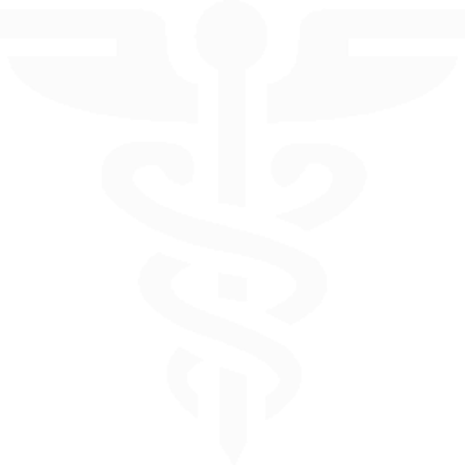 white caduceus symbol
