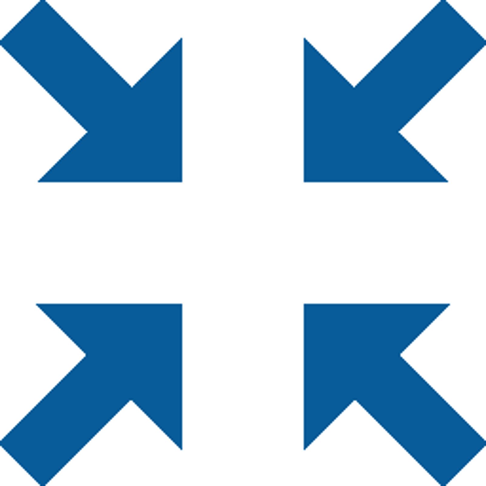 inward arrow blue