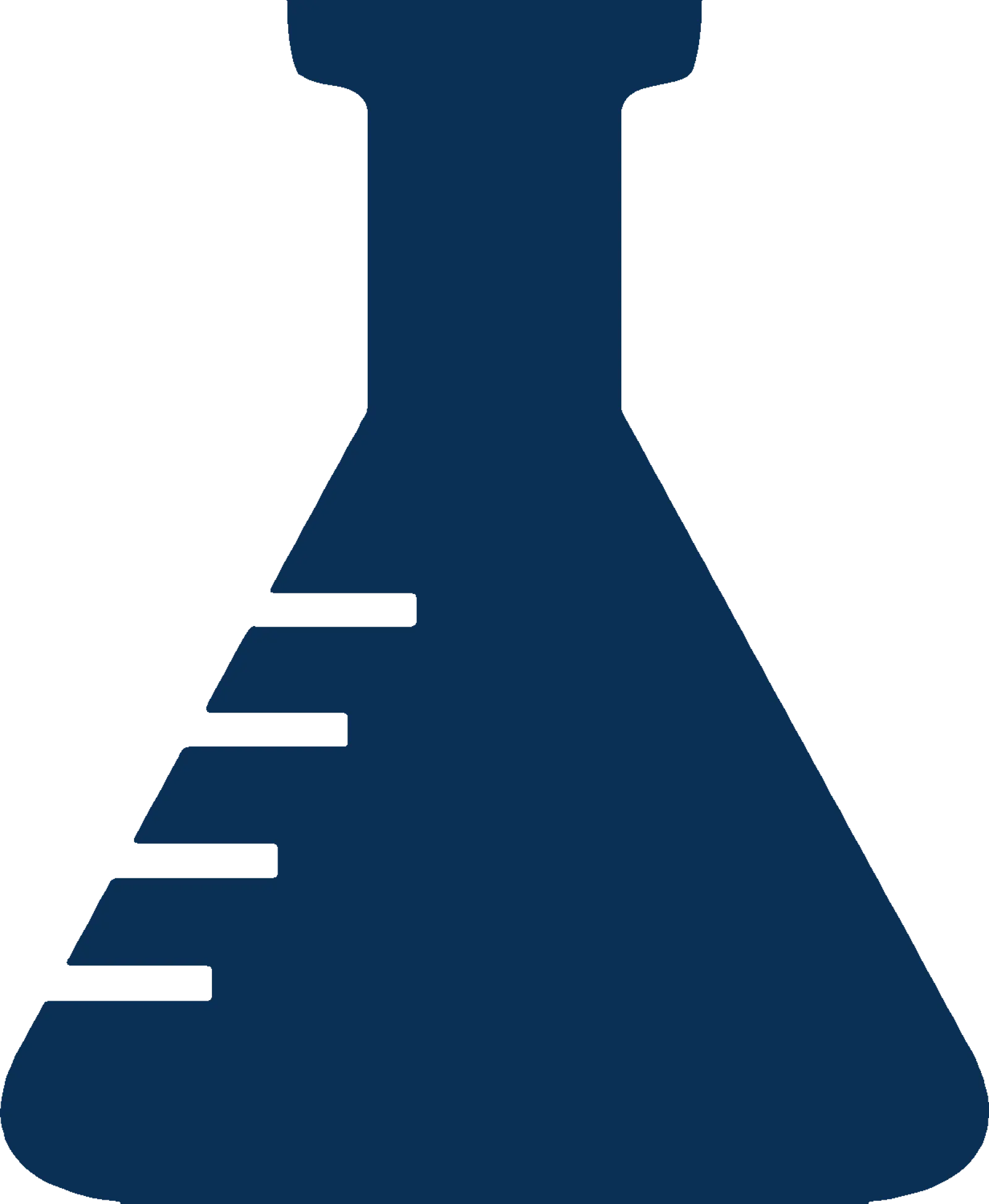 blue chemical flask icon