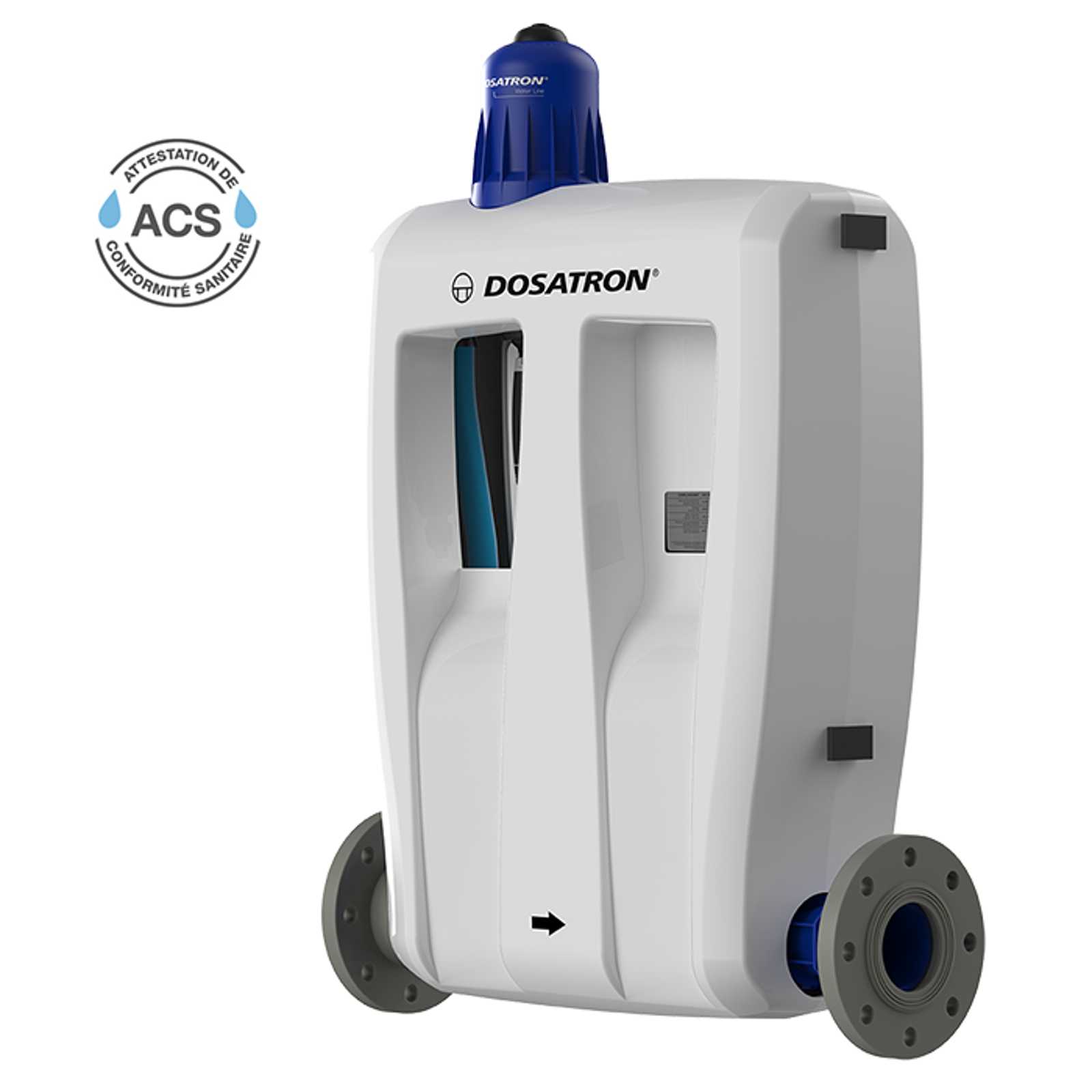 Dosatron certified chlorine dosing pump - D30WL30000N model 3/4 right