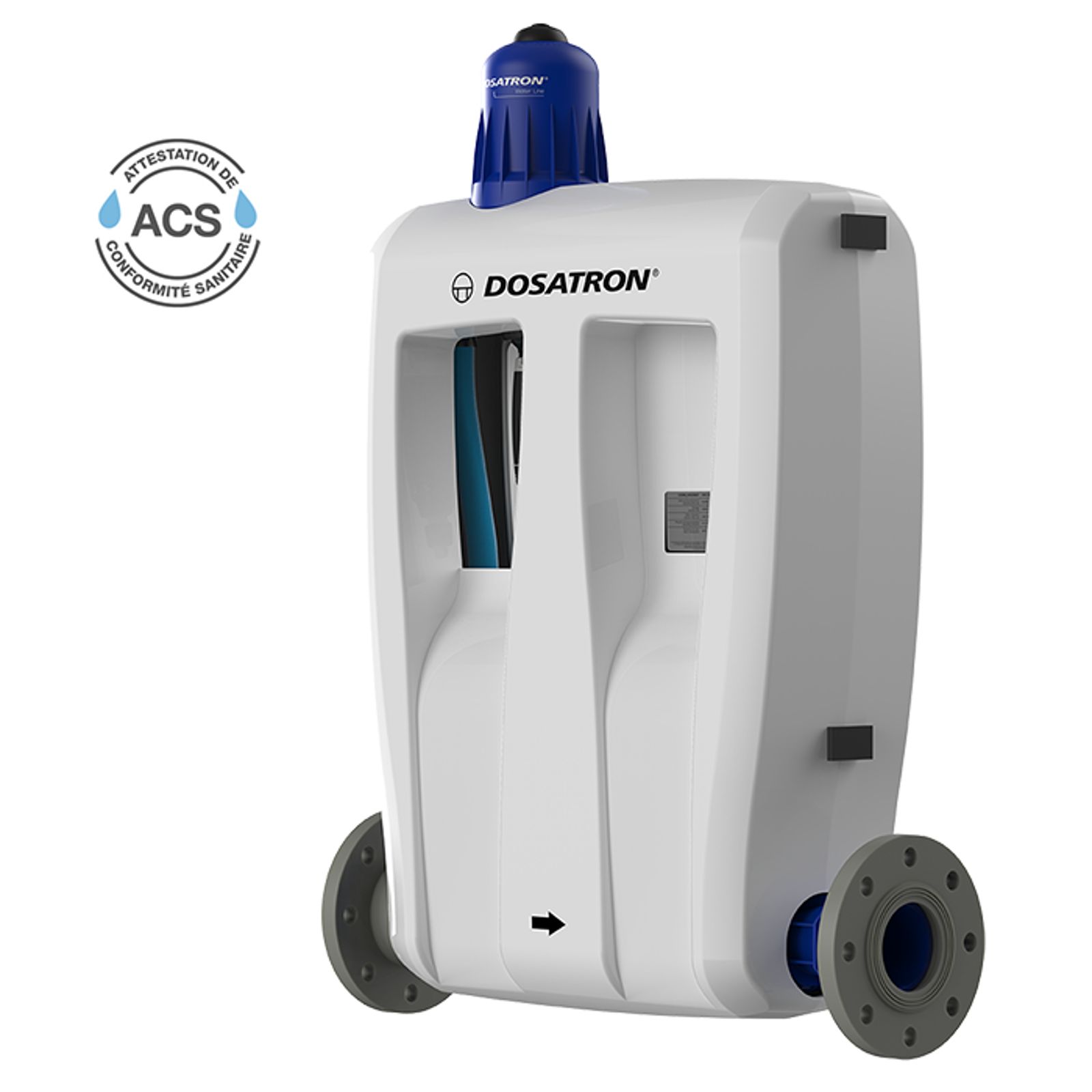 Dosatron certified chlorine dosing pump - D30WL30000N model 3/4 right
