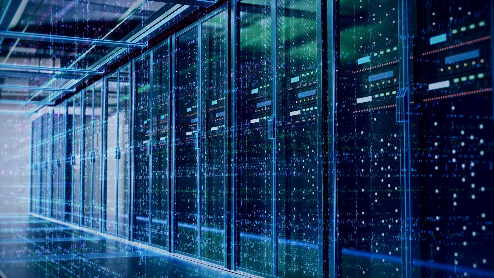 Indside a data center where cooling is important