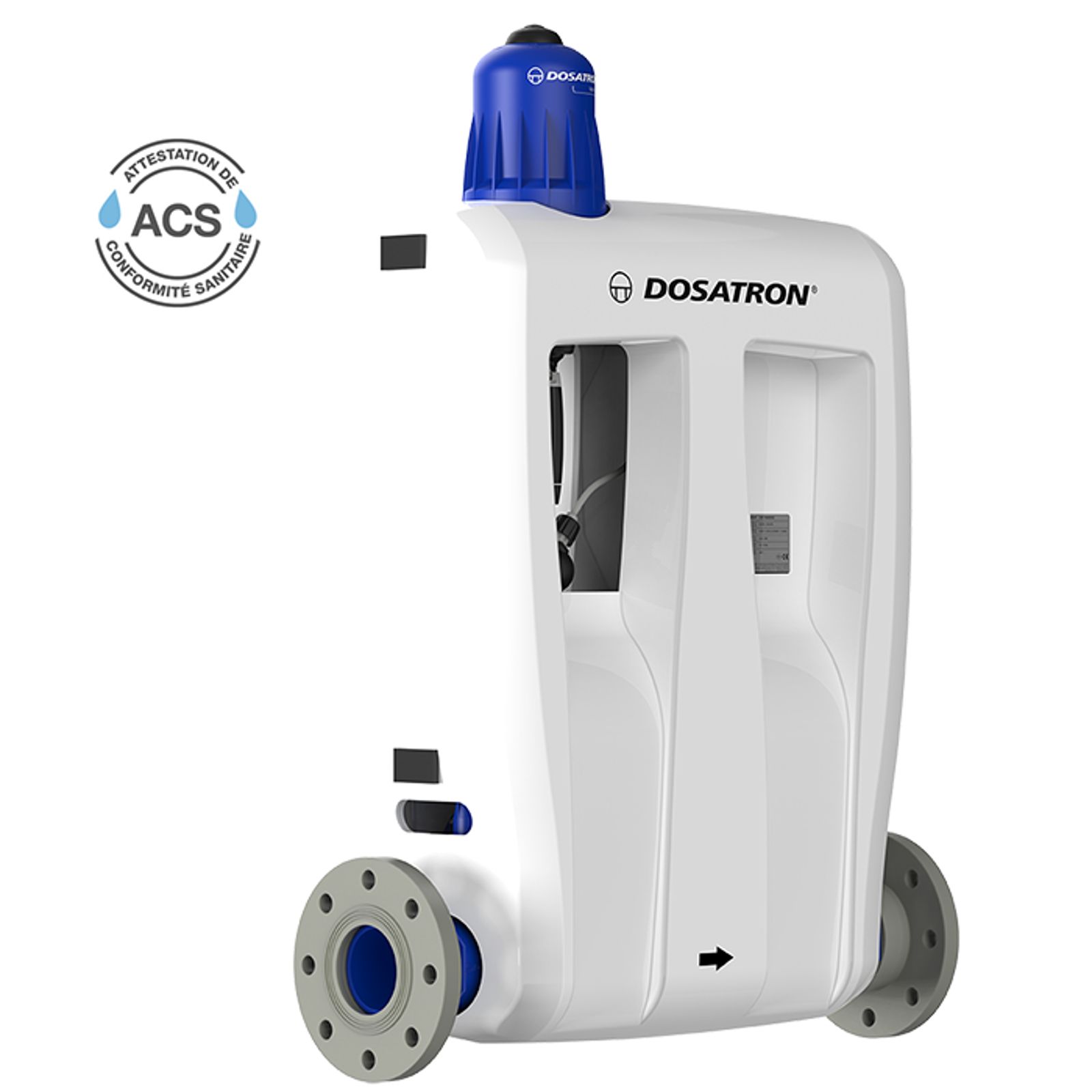 Dosatron certified chlorine dosing pump - D30WL30000NIE model 3/4 left