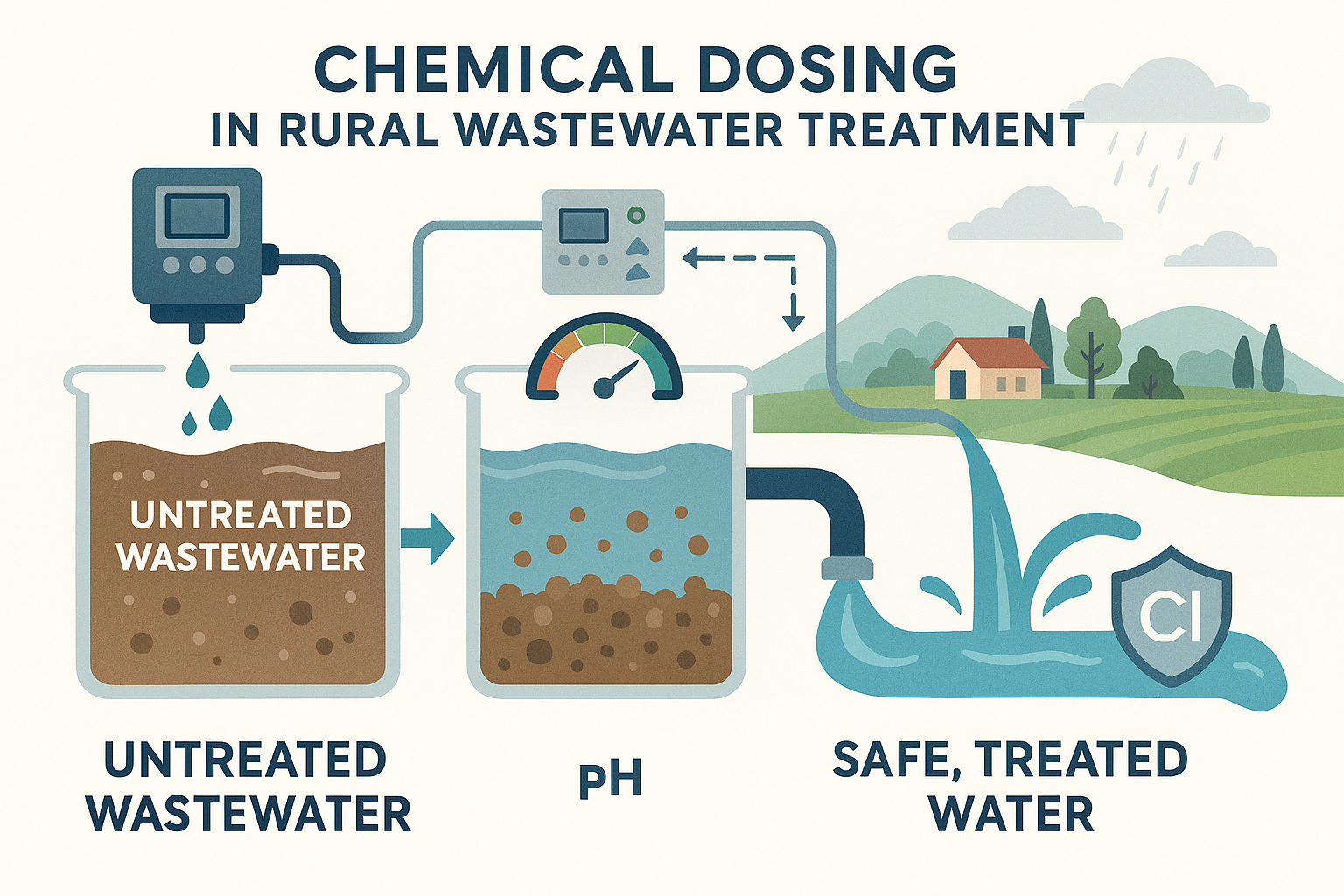 chemical dosing in rural wastewater treatment