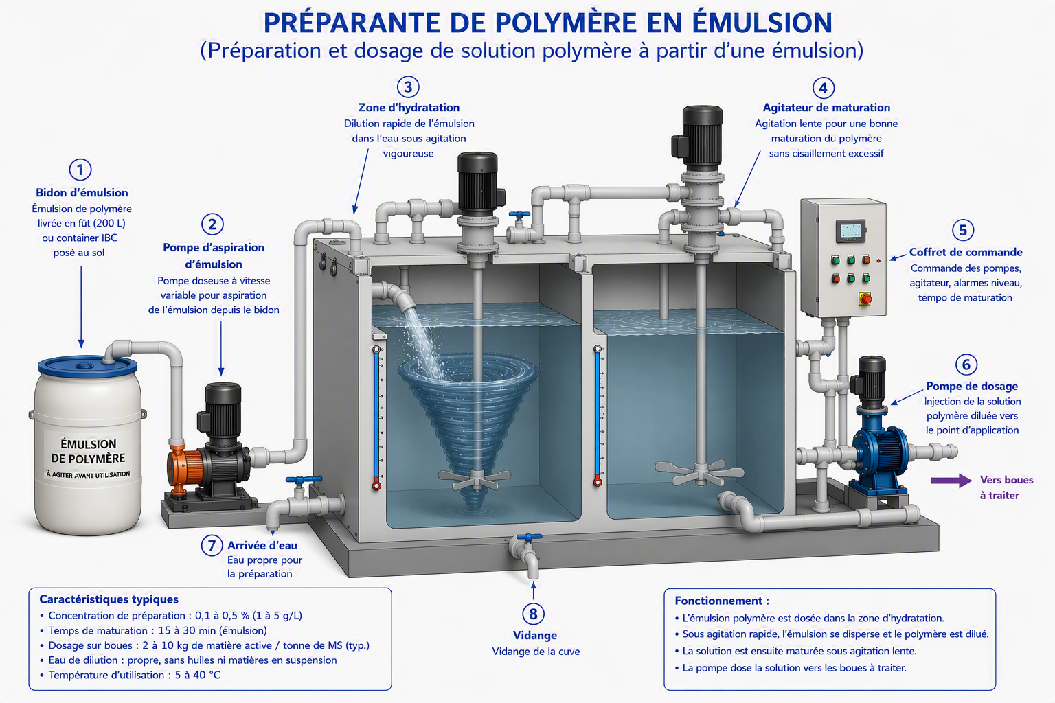 preparante de polymere en emulsion
