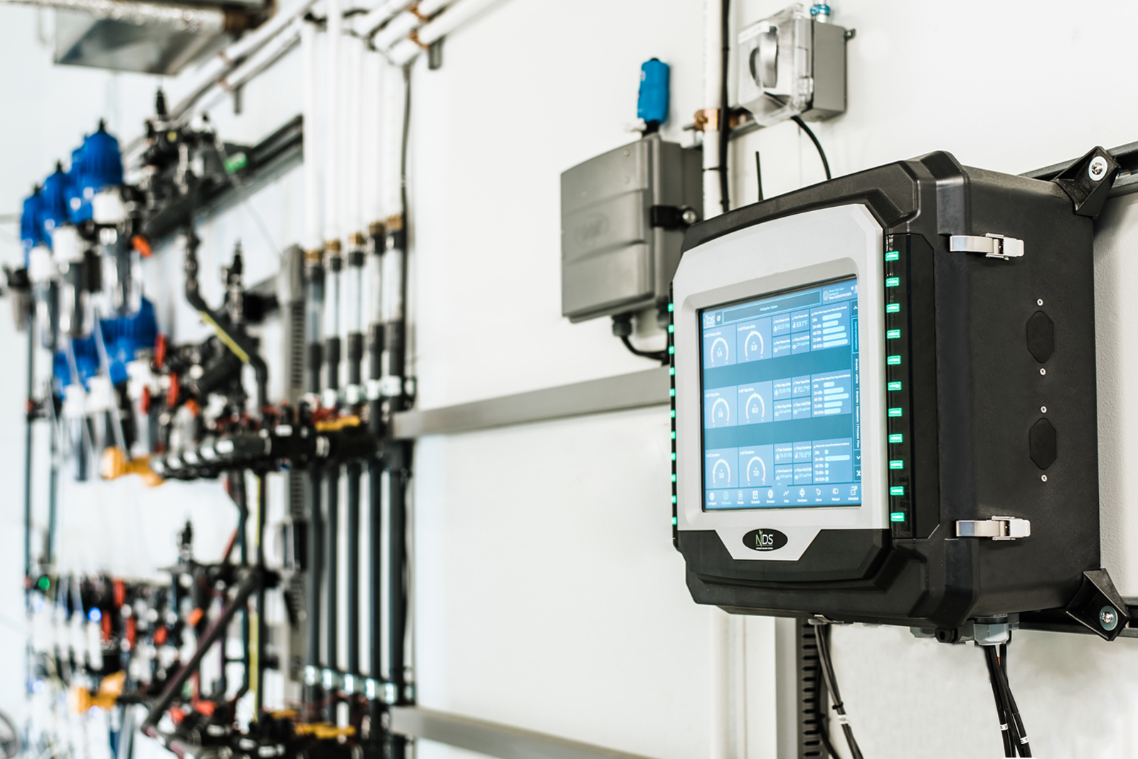 An installed Dilution Solutions controller in a grower's facility.