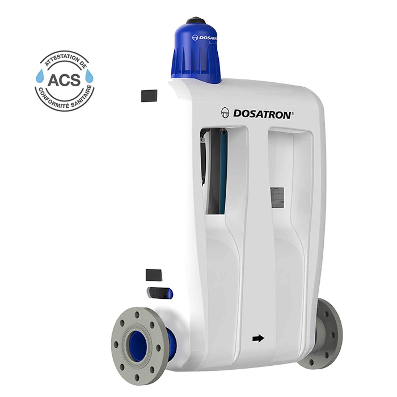 Dosatron certified chlorine dosing pump - D30WL30000N model 3/4 left