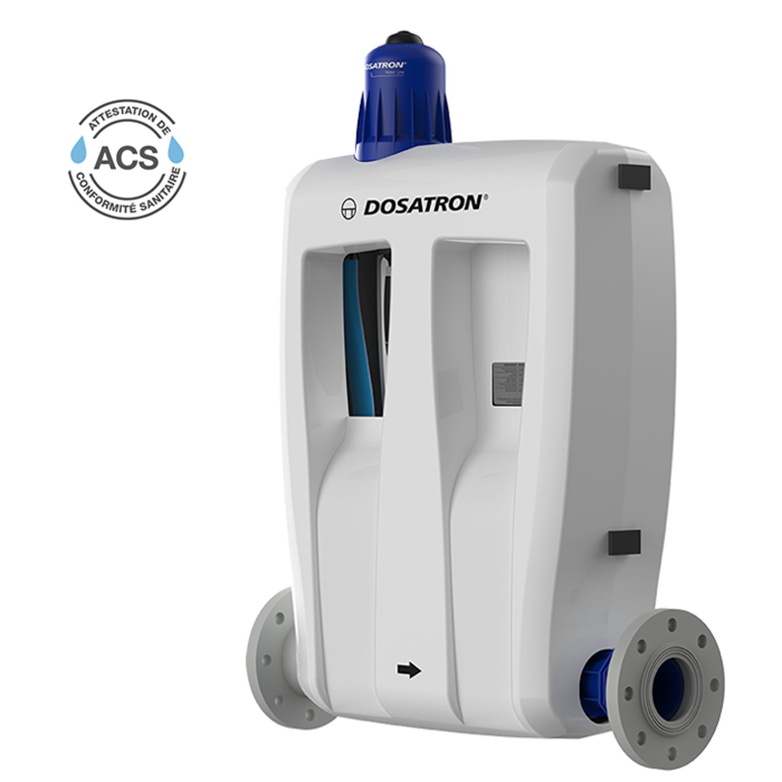 Dosatron certified chlorine dosing pump - D30WL5000N model 3/4 right
