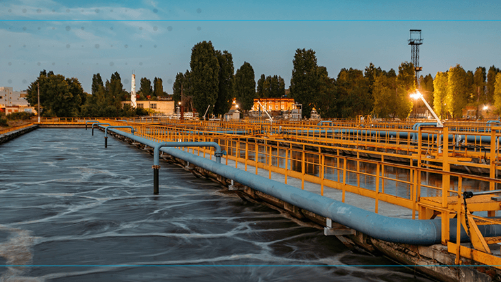 Contact for textile wastewater
