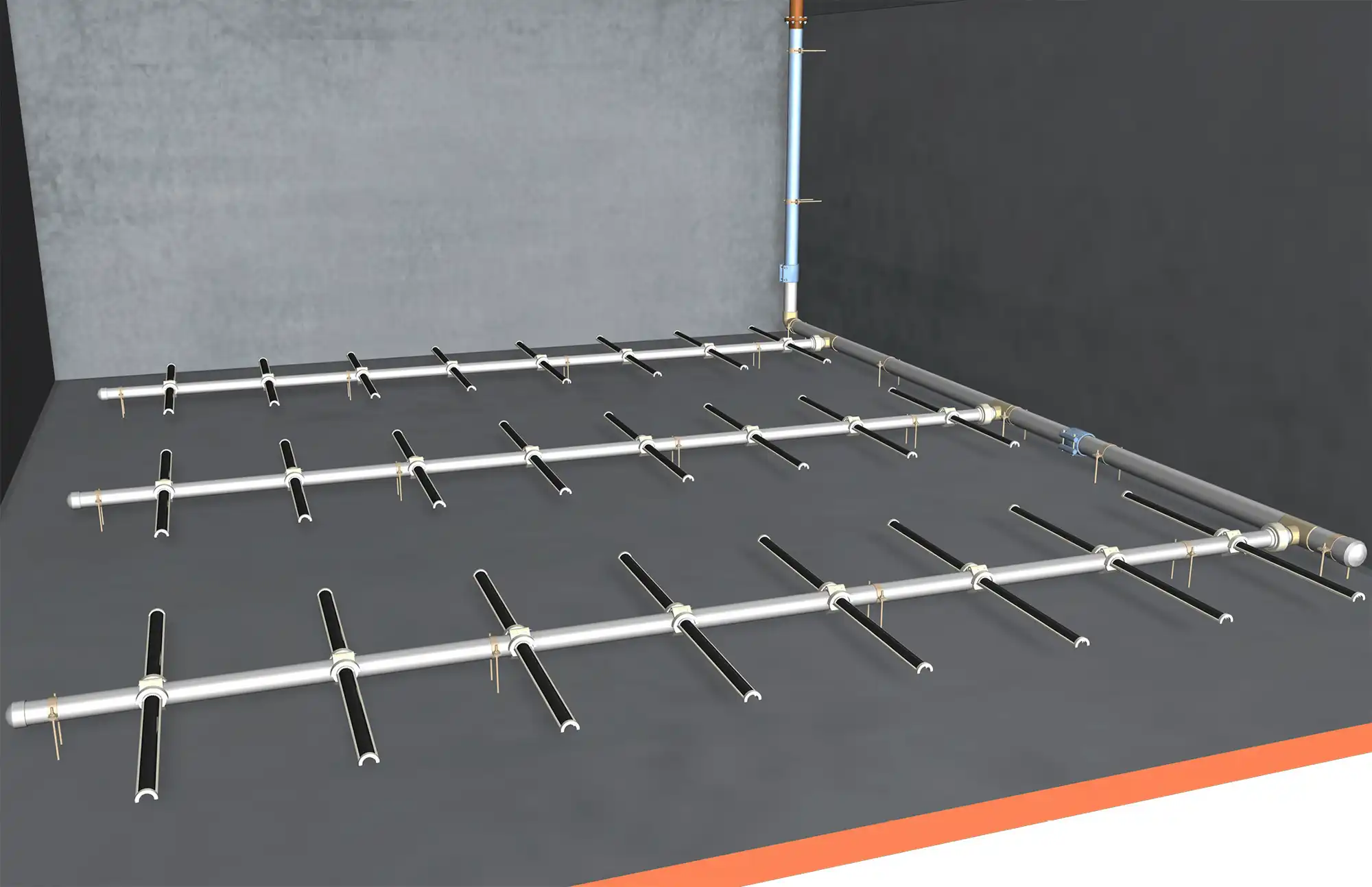 Stp Diffuser Layout Tube Diffusers | Variety Of Lengths, Diameters, & Membranes | SSI Aeration