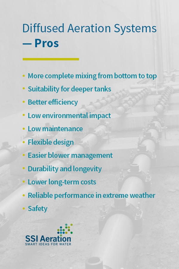 Diffused Aeration Systems Pros