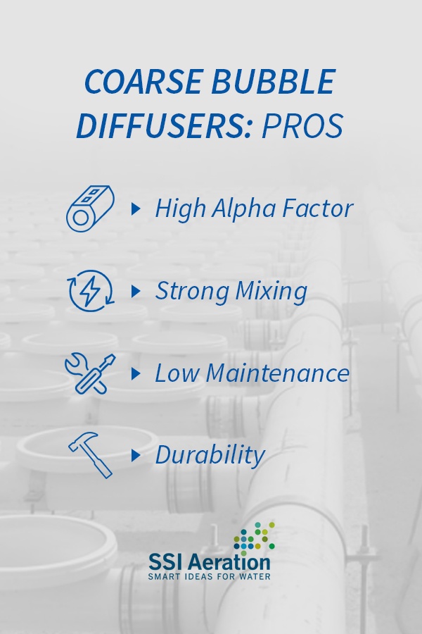 Coarse Bubble Diffusers Pros