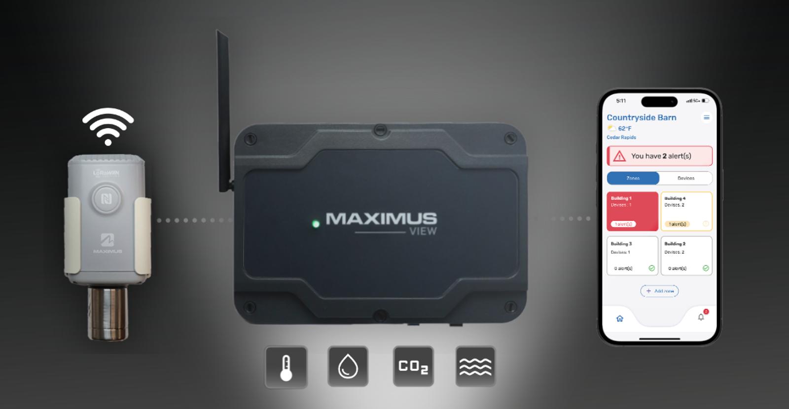 MAXIMUS View - Smart Wireless Monitoring System - Gateway