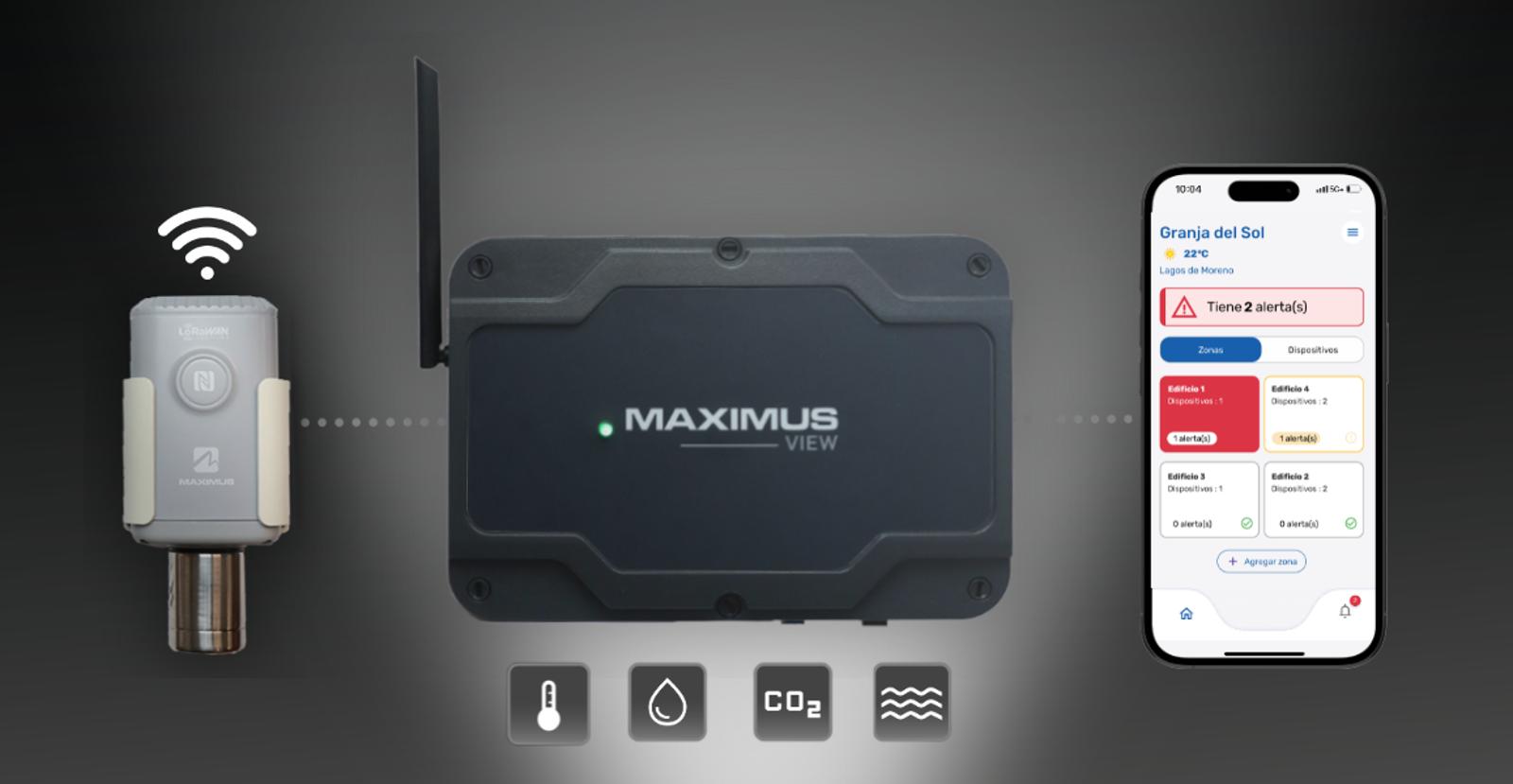 MAXIMUS View - Sistema de monitoreo inalámbrico - Pasarela